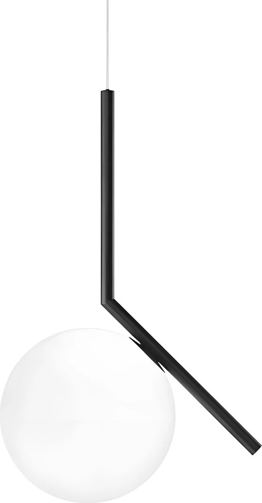 Пендел- СТЪКЛЕНА топка G107-1W BLACK WHITE