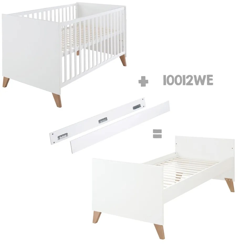 Детско креватче в бял и естествен цвят 70x140 cm Ole – Roba
