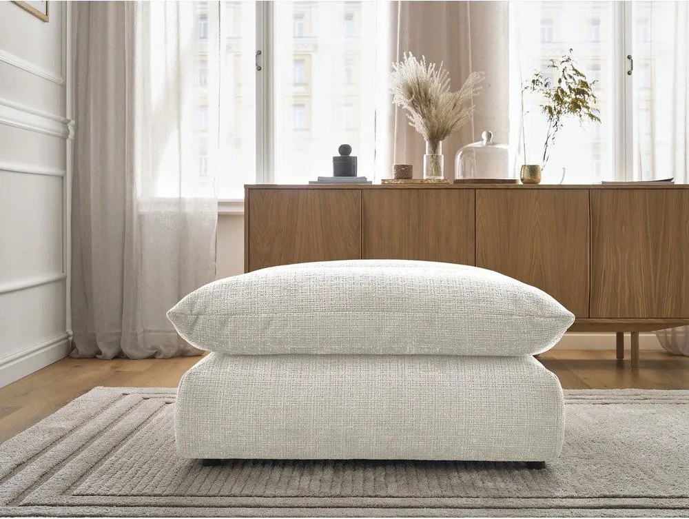 Бяла шенилова табуретка Neil – Bobochic Paris