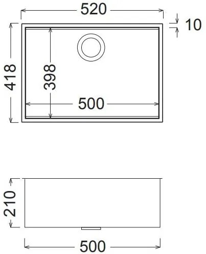 Измийте Apell Amalthea под-74 x 41,8 cm