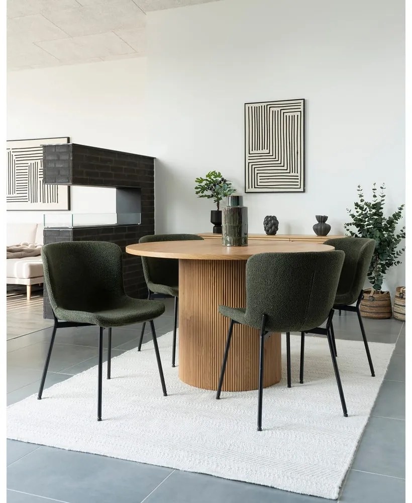 Тъмнозелени трапезни столове в комплект от 2 броя Maceda - House Nordic