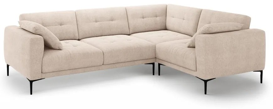 Светлокафяв ъглов диван (десен ъгъл/L форма) Bemy – Micadoni