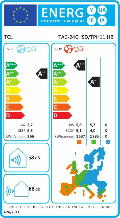 Инверторен климатик TCL BreezeIN TAC-24CHSD/TPH11I, 24000 BTU, 45 м2, А++/А+, Wi-Fi, iFeel, ECO, Автоматично почистване в 4 стъпки, Google Home и Alexa, Gentle Breeze, Бял