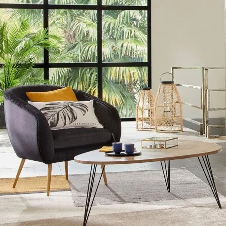 Кресло atmosphera Solaro, Велур - Черен