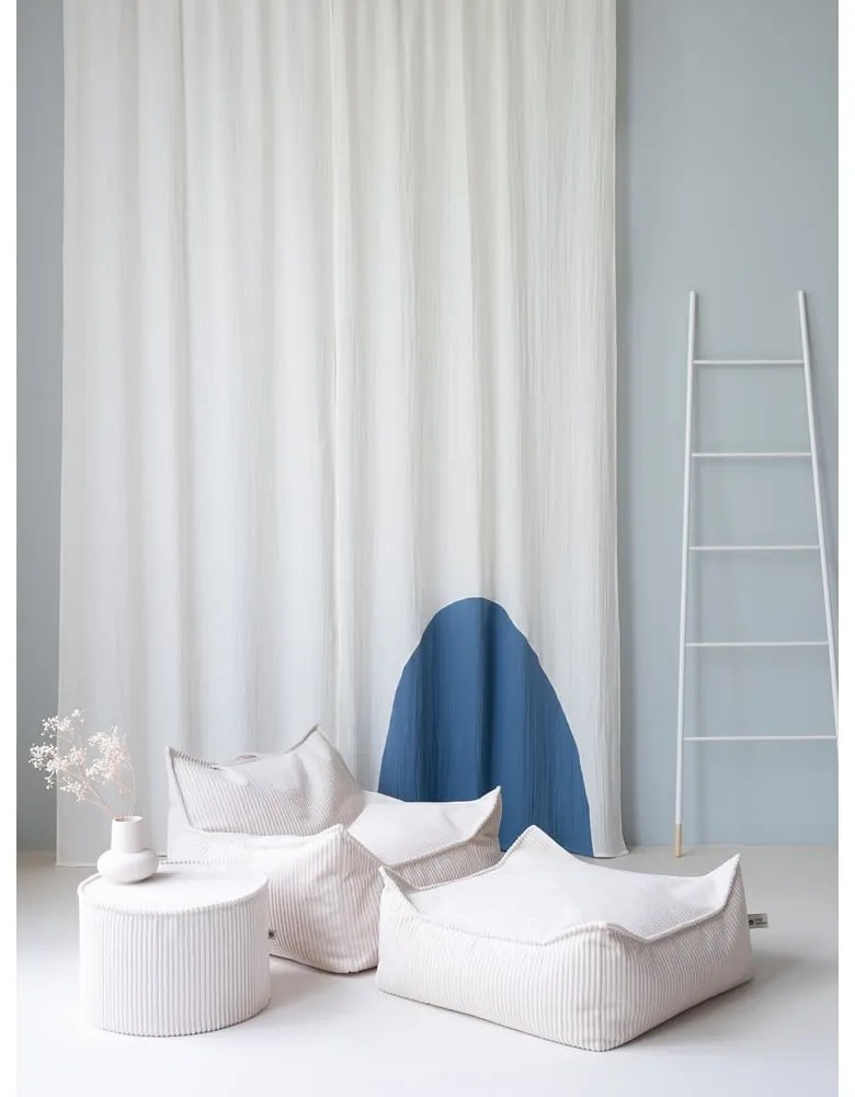 Кремав детски пуф от рипсено кадифе Chair – Wigiwama