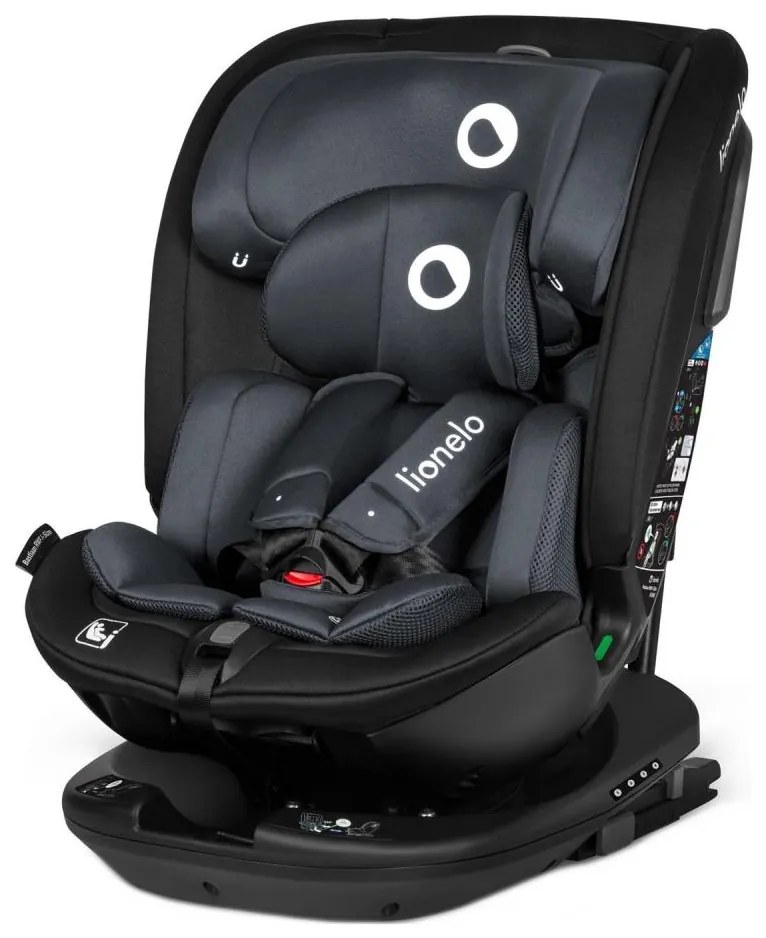 Lionelo - Автокресло с въртяща се основа BASTIAAN i-Size 40-150 см Grey Stone