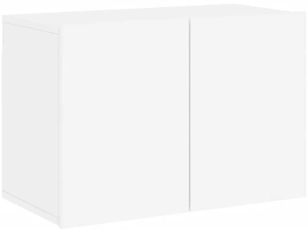 836938 vidaXL ТВ шкаф за стенен монтаж, бял, 60x30x41 см