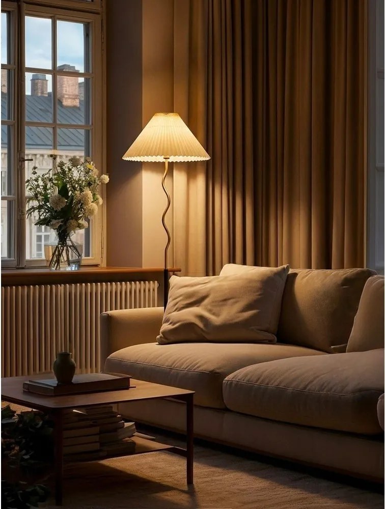 Черна/златистa подова лампа (височина 172 cm) Closy – Mauro Ferretti