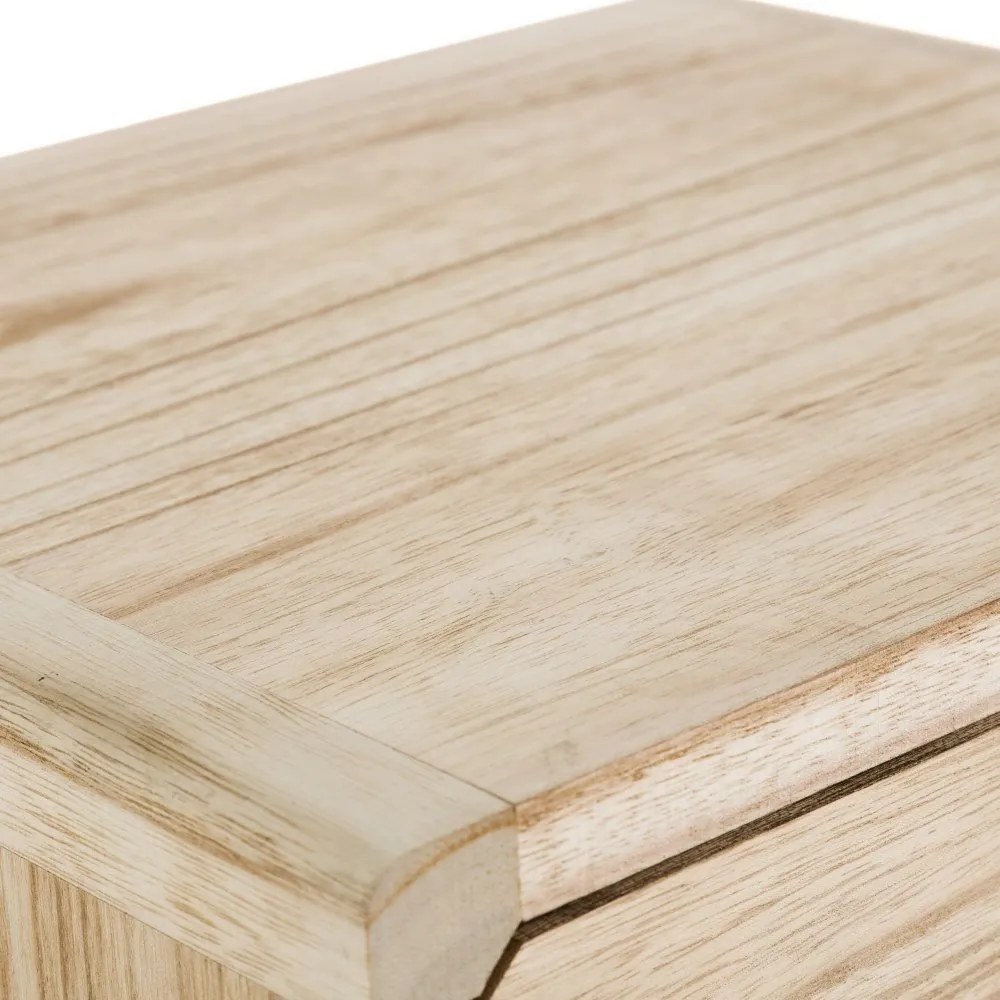 Нощно шкафче от екзотична дървесина в естествен цвят Natural Way - Casa Selección