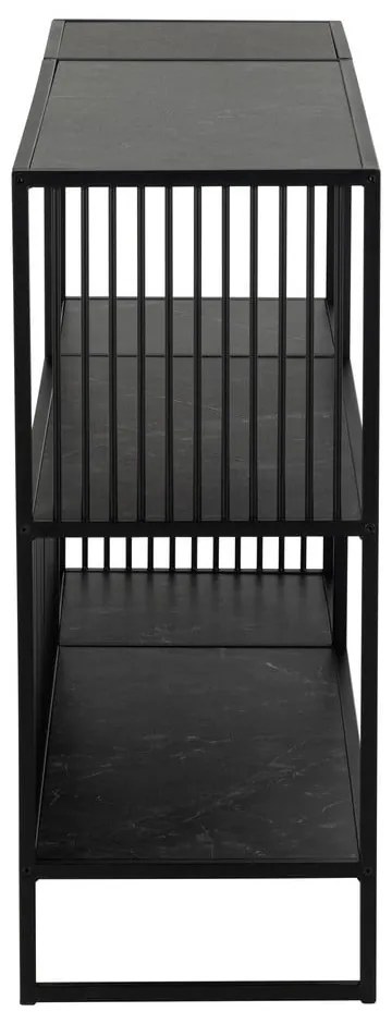 Черна библиотека от камък 120x83 cm Strington – Actona