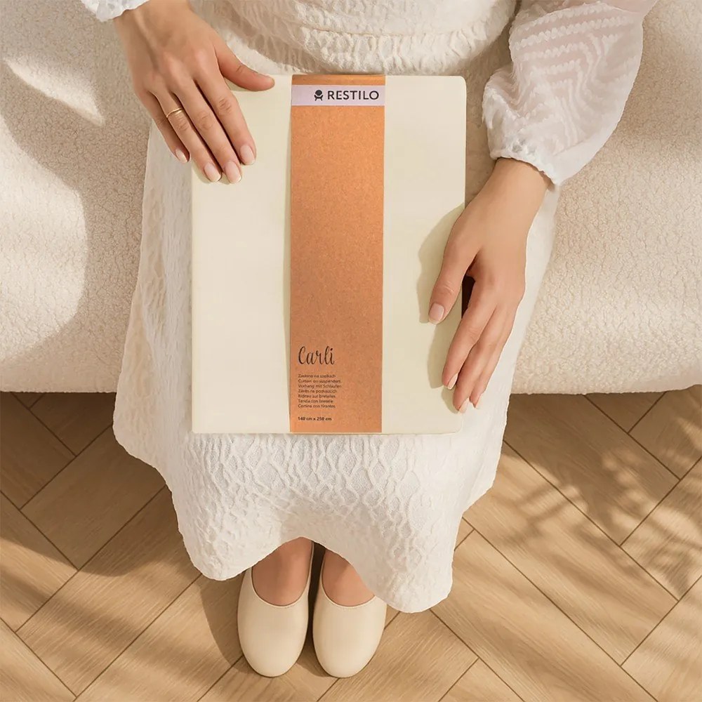 Dimout перде в цвят слонова кост 140x270 cm Carli – Restilo
