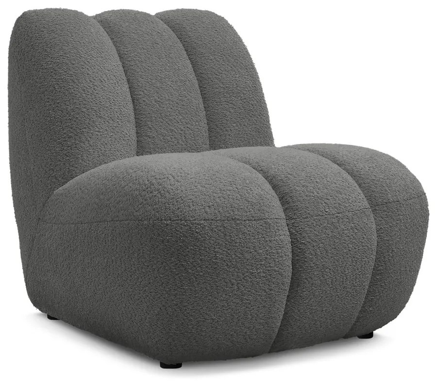 Тъмносиво кресло от прежда с примки от букле Janissaire – Bobochic Paris