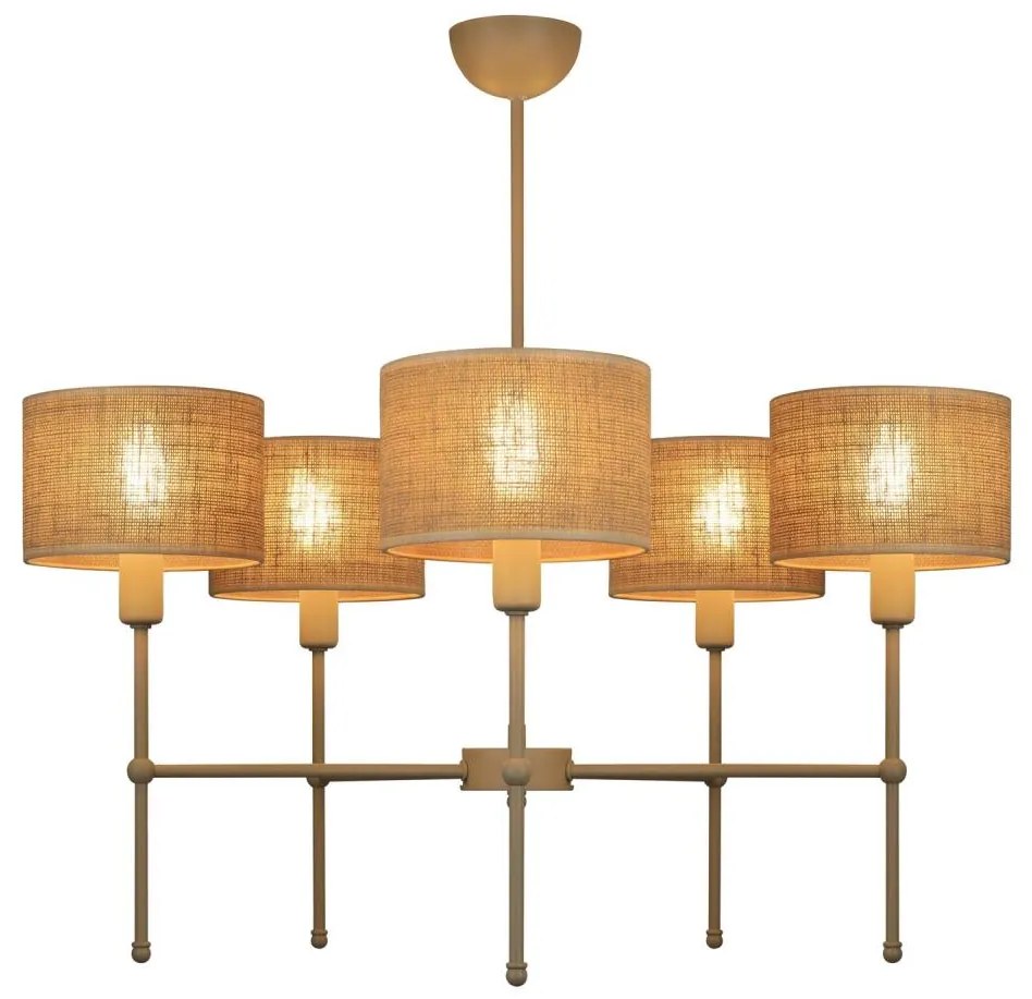 Полилей на пръчка MADELA 5xE14/40W/230V джут/бежов
