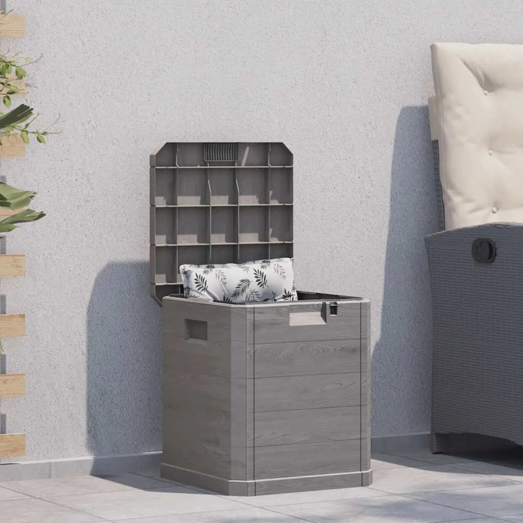 45685 vidaXL Градинска кутия за съхранение, 90 л, кафява