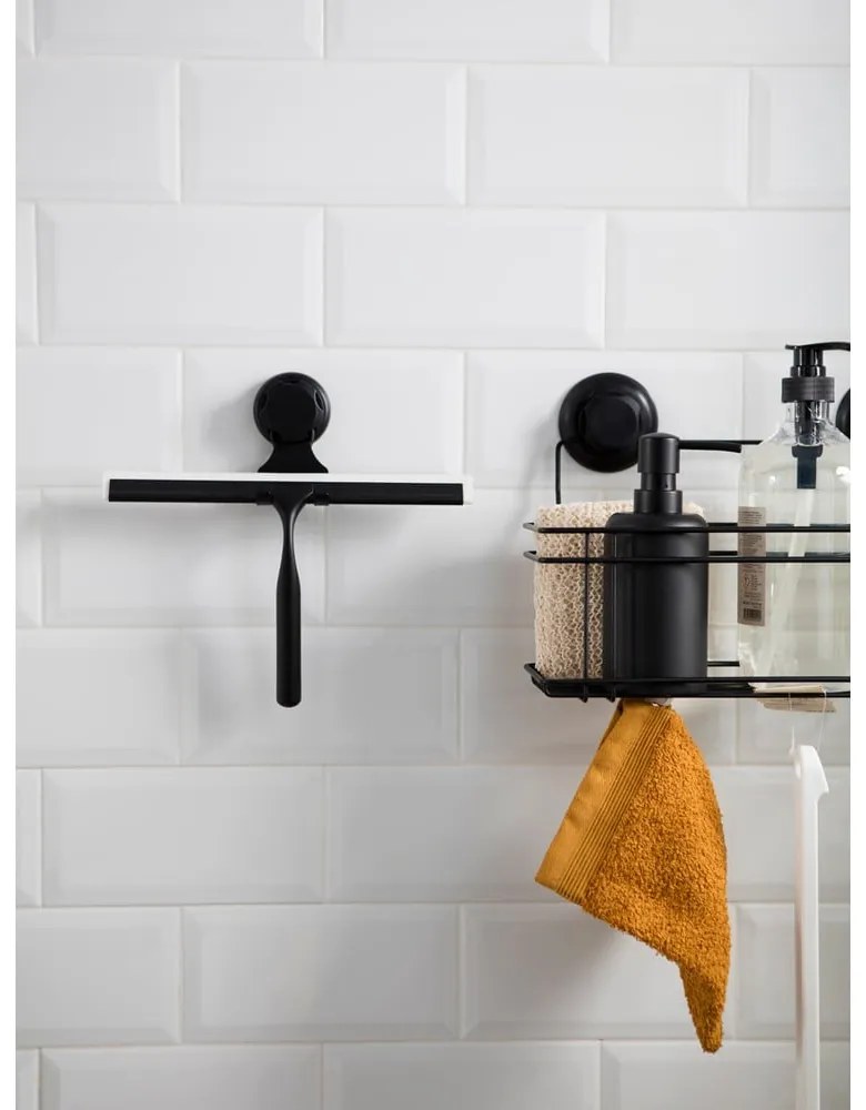 Черна чистачка с двойна кука Черна самозатягаща се чистачка за стена с държач Bestlock - Compactor