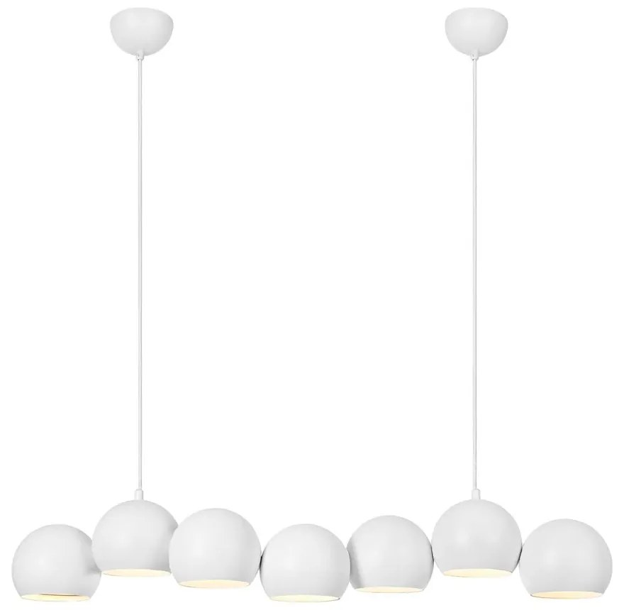 Бяло висящо осветително тяло с метален абажур Cupolo – Markslöjd