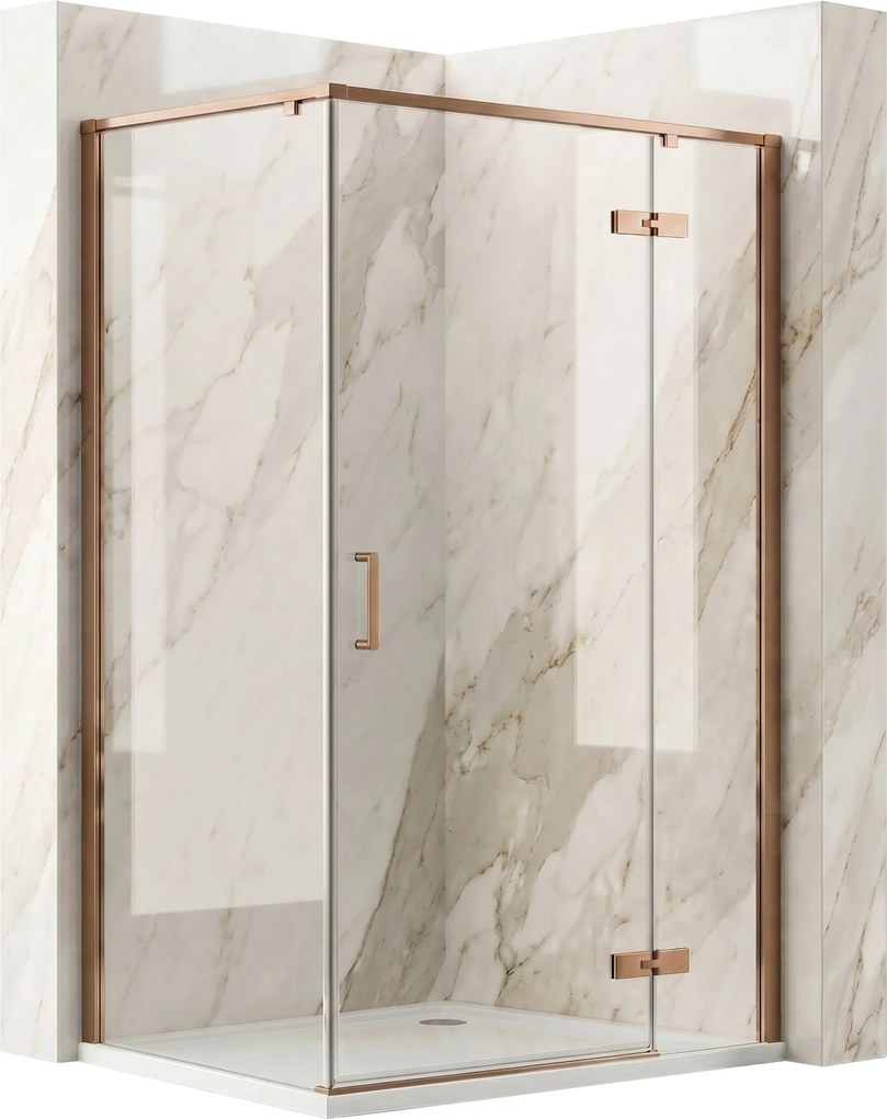 Душ кабина Rea Bruno 100x80 Brush Copper