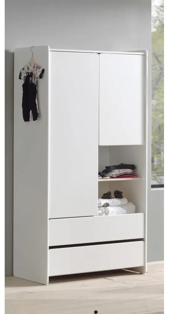Бял детски гардероб , 90 x 180 cm Kiddy - Vipack