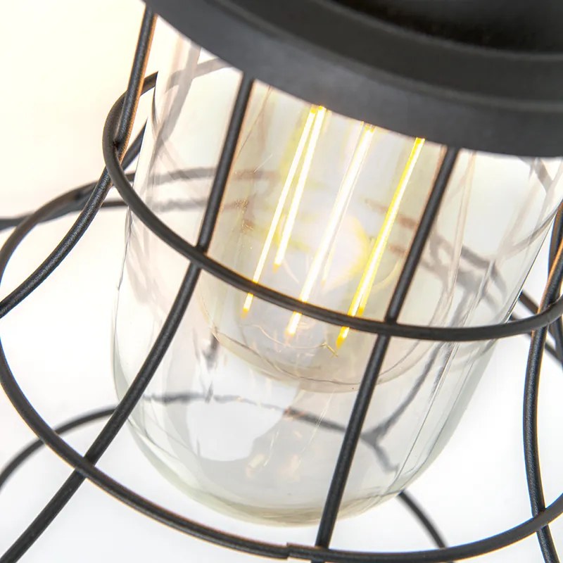 Ръстична външна стенна лампа черна IP44 - Moreno