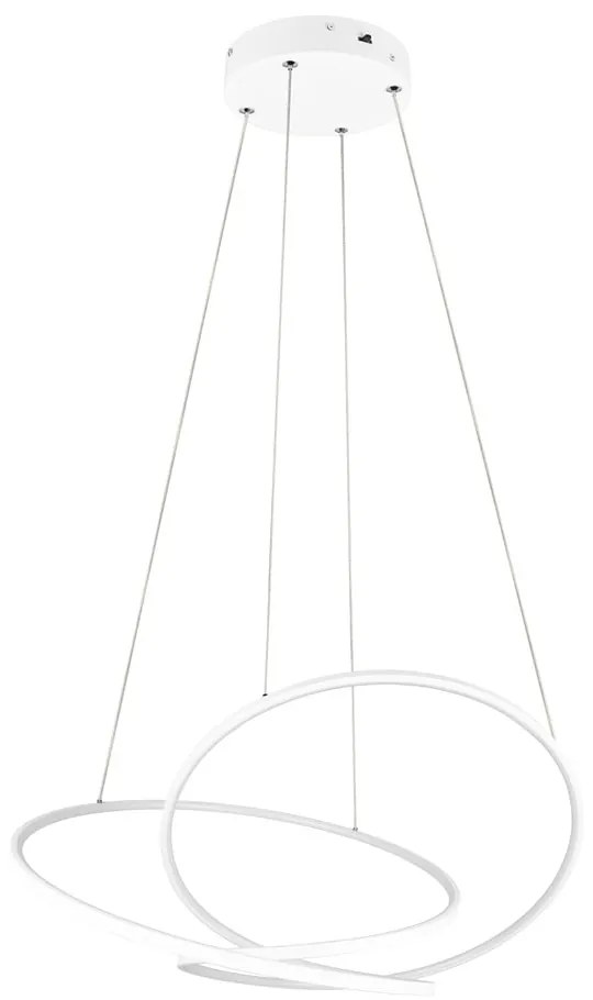 Бяло LED затъмняващо се висящо осветително тяло Darvin – Trio