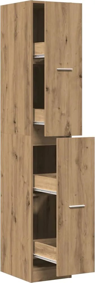 3309635 vidaXL Шкаф органайзер, дъб артизан, 30x41x174,5 см, инженерно дърво