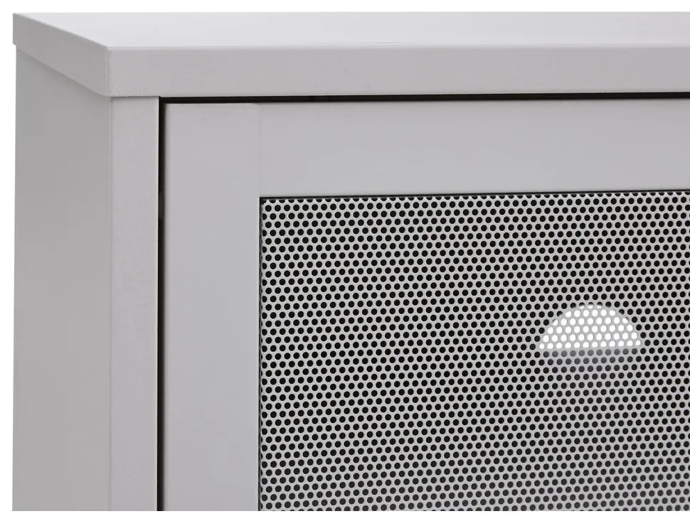 Сива метална маса за телевизор 160x55x45 cm Veep – Unique Furniture