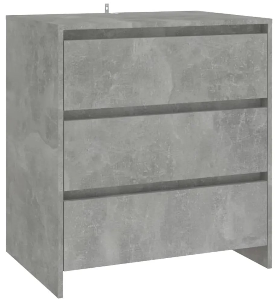 809750 vidaXL Сайдборд, бетонно сив, 70x41x75 см, инженерно дърво