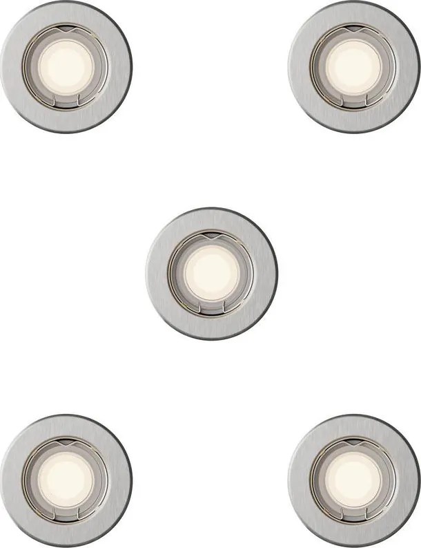 Philips - Комплект от 5 вградени осветителни тела PERIDOT 1xGU10/7W/230V, сребрист