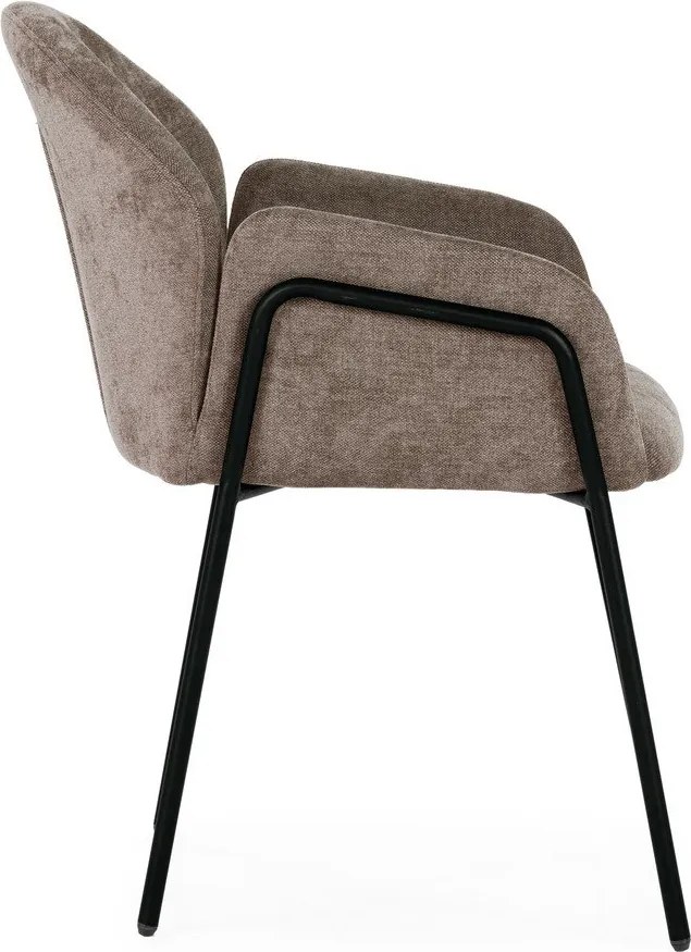 Прасковени тапицирани трапезни столове в комплект 2 бр. Aslin – MOME