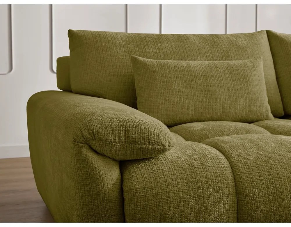 Зелен шенилов диван 264 cm Ivane – Bobochic Paris