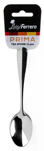 Комплект 6 бр чаени лъжички Luigi Ferrero Prima FR-6181, Неръждаема стомана, Сребрист