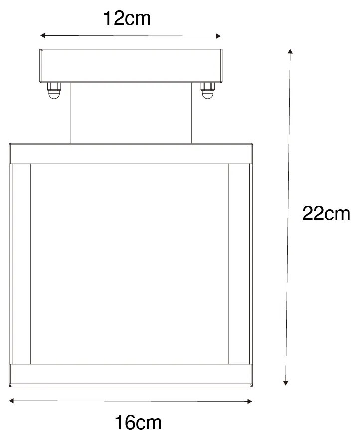 Индустриален външен таванен аплик черен със злато - Rotterdam