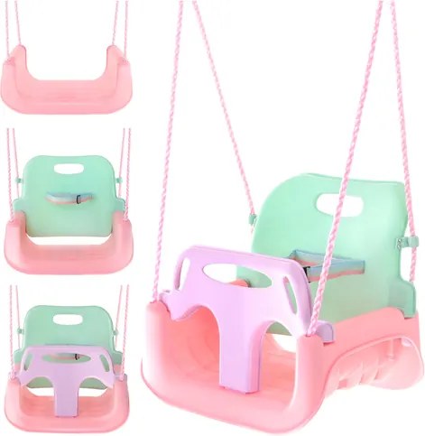 Растяща бебешка люлка 3в1 на въжета - за на закрито и в градината Син