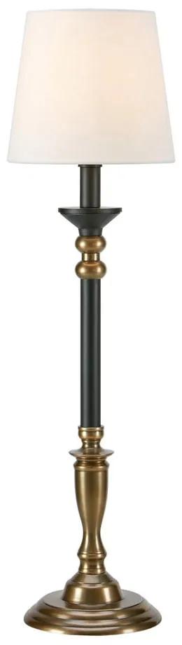 Настолна лампа в черно и бронз с текстилен абажур (височина 73 cm) Gent - Markslöjd