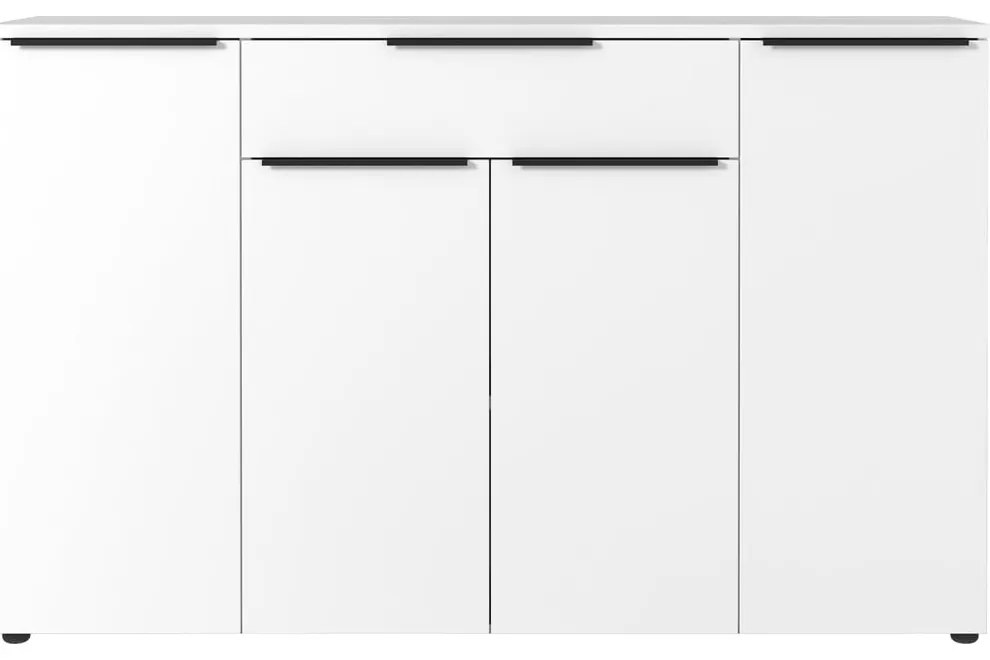 Бял нисък скрин 161x101 cm Mailand - Germania