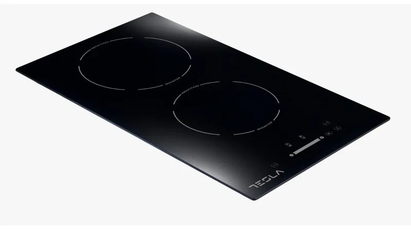 Разопакован: Керамичен плот за вграждане Tesla HI3200TB, 3500 W, 2 зони, 9 степени на мощност, Touch Screen, Функция Boost, Защита от деца, Черен