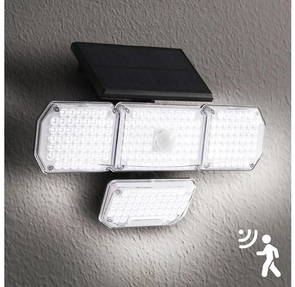 Brilagi - LED соларен стенен фенер WALLIE LED/5W/5,5V IP65 с сензор