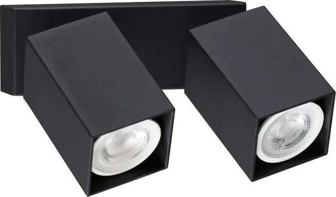 Ideal Lux - LED стенен точков аплик DYNAMITE 2xGU10/7W/230V CRI 90 черен