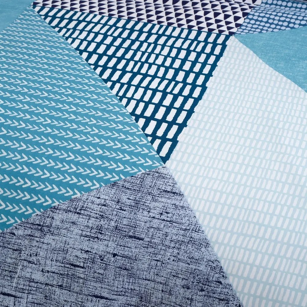 Тюркоазено единично спално бельо 135x200 cm Larsson Geo – Catherine Lansfield