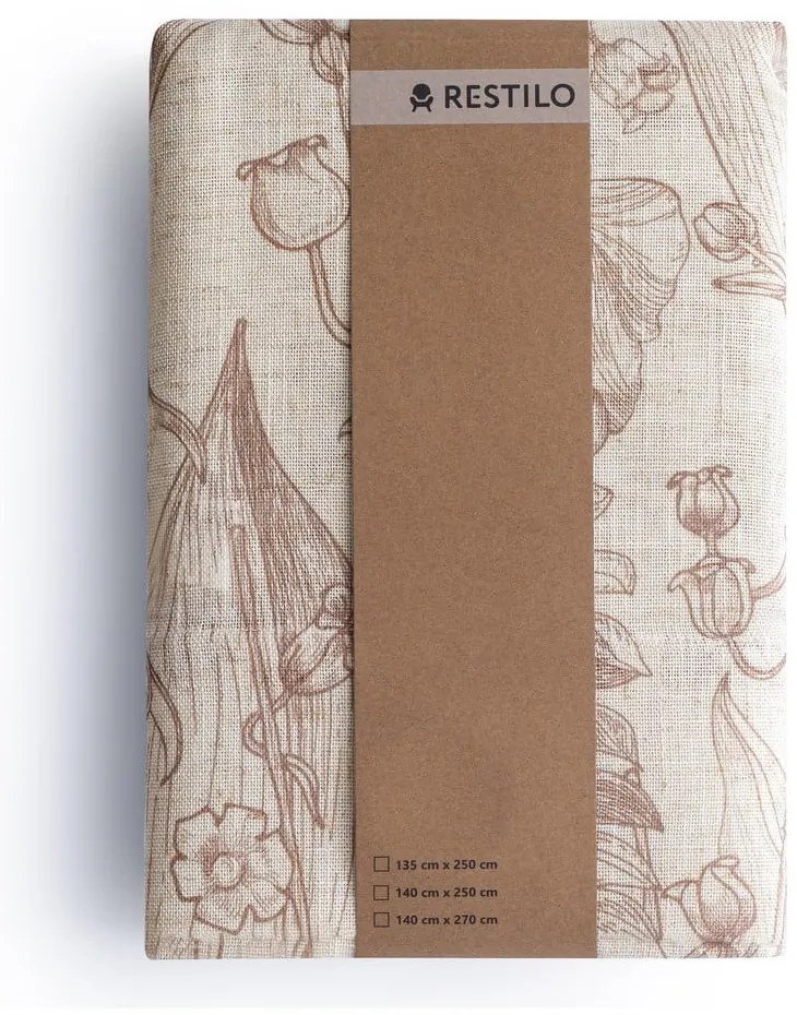 Бежово/светлокафяво перде 135x250 cm Selvetia – Restilo