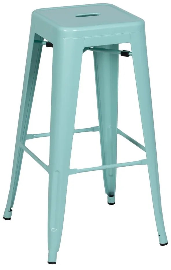 Тюркоазени метални бар столове в комплект 2 бр. (височина на седалката 76,5 cm) – Ixia