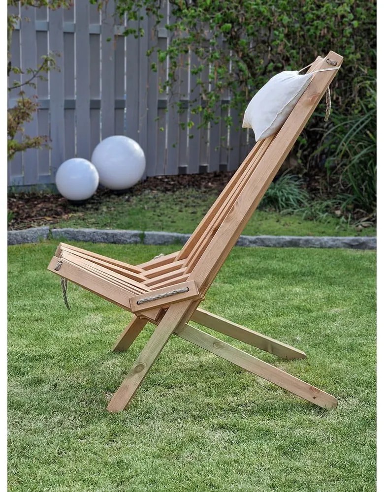 Дървен градински стол в естествен цвят Falun - Garden Pleasure