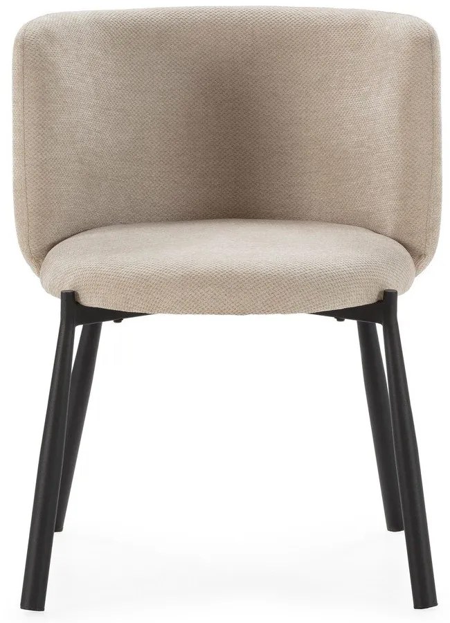 Бежови тапицирани трапезни столове в комплект 2 бр. Ginny – MOME