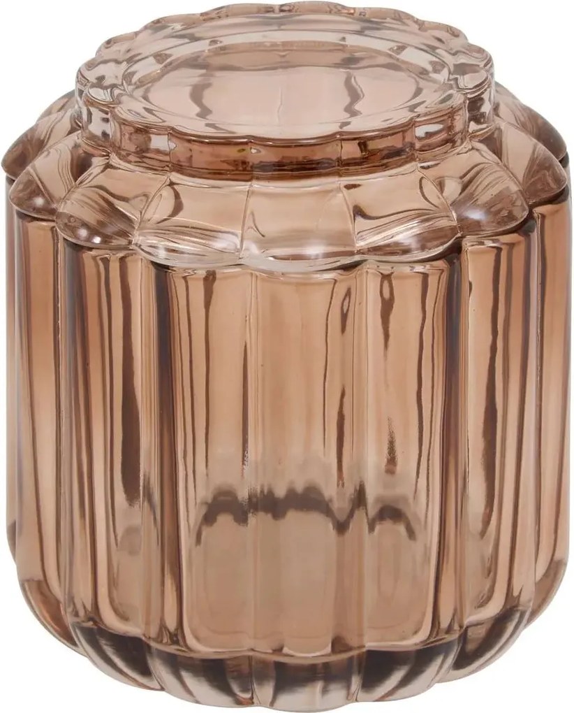 Контейнер за памук 5five Florea, Стъкло - Кехлибар