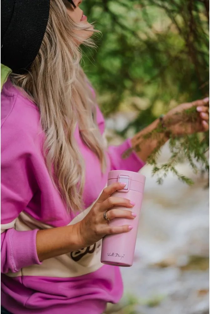 Розова термочаша за пътуване , 400 ml Fuori - Vialli Design