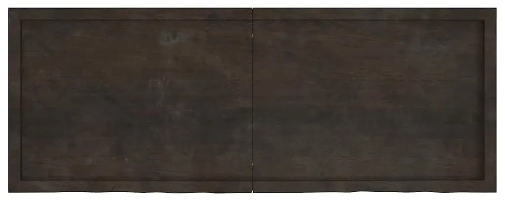 3156450 vidaXL Плот за маса тъмнокафяв 160x60x(2-4) см обработен масивен дъб