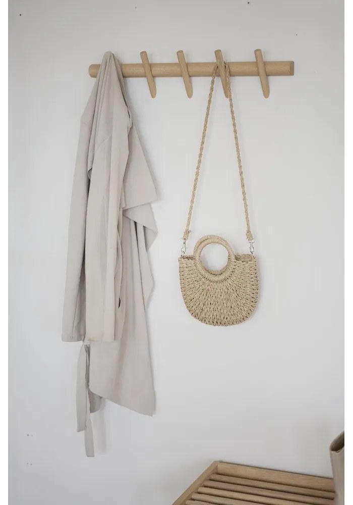 Стенна закачалка от дъбово дърво в естествен цвят Hillmond - Rowico