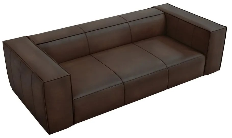 Тъмнокафяв кожен диван 227 см Madame - Windsor & Co Sofas
