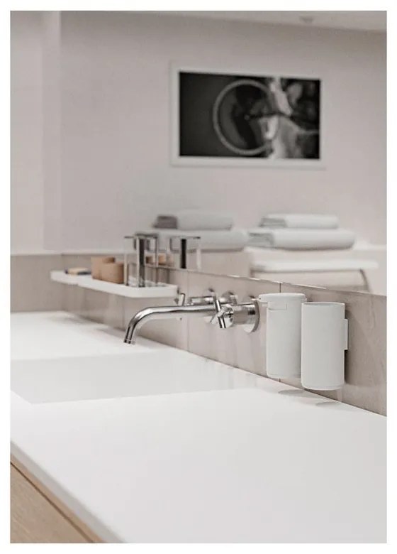 Бяла висяща чаша за четки за зъби Rim - Zone