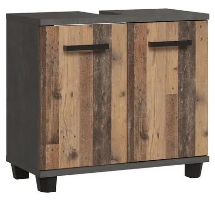 Шкаф за баня VENOM антрацит/кафяв